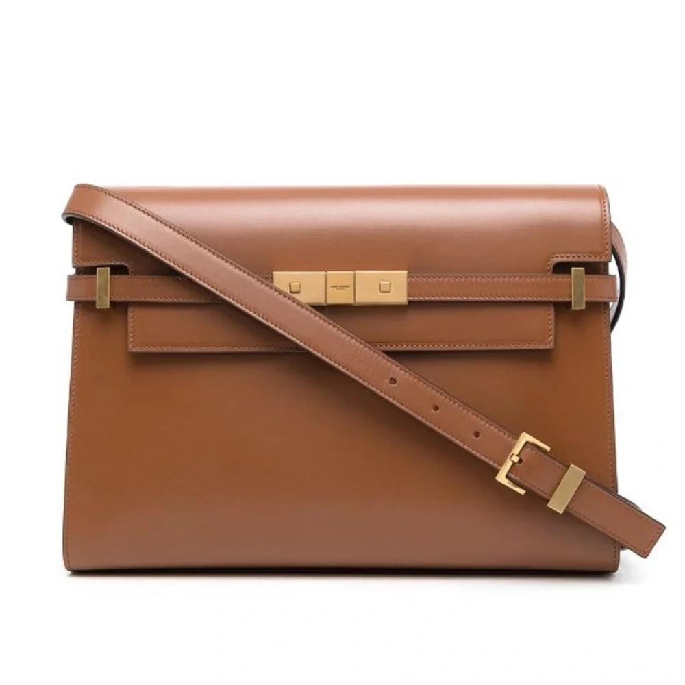 💯%Authentic!Brand New!Saint Laurent Manhattan Small Shoulder Bag In Box Leather